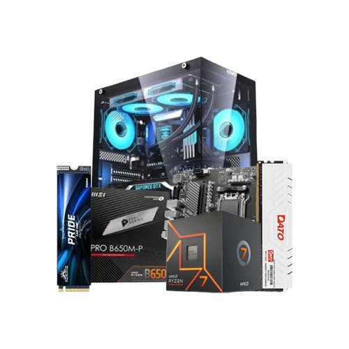 Budget PC with AMD Ryzen 7 7700 Gaming Processor