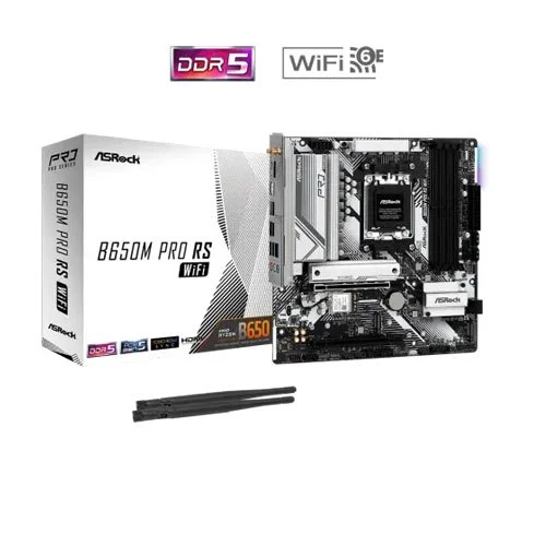 ASRock B650M Pro RS WiFi AM5 Micro ATX Motherboard