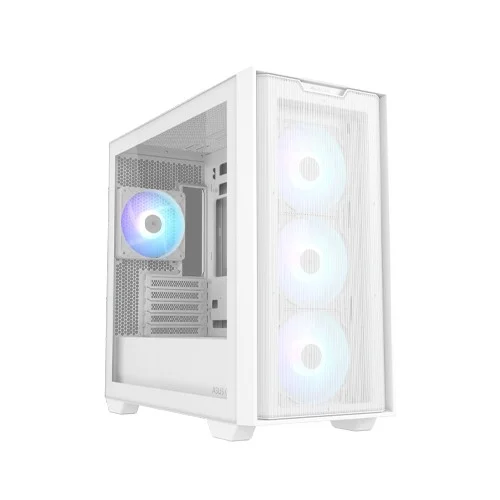 ASUS A21 PLUS BTF Micro-ATX Mid Tower Gaming Case (White)