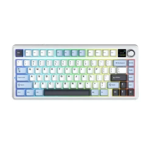 AULA F75 MAX Tri-Mode Wireless Gasket Mechanical Keyboard - Glacier Blue