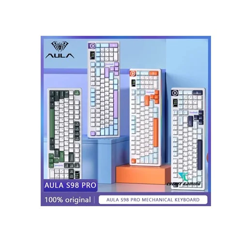 AULA S98 PRO Wireless Gasket Mounted Mechanical Keyboard with Knob & Display