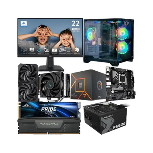 Budget PC with AMD Ryzen 7 7700 Gaming Processor