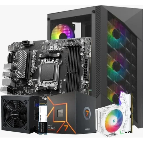 Budget PC with AMD Ryzen 7 7700 Gaming Processor