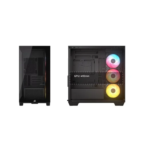 CORSAIR 2800X RS-R ARGB Micro-ATX PC Case Black