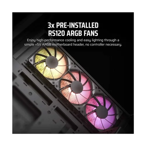 Corsair 3500X ARGB Mid Tower Black E-ATX Gaming Desktop Casing 