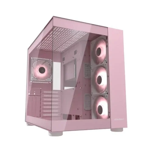 Cougar FV150 RGB Dual Chamber Mid Tower Pink Gaming Casing