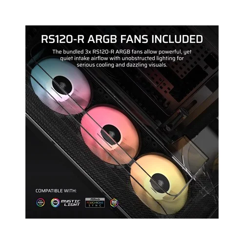 Corsair AIR 5400 RS-R ARGB Triple Chamber Mid-Tower PC Case Black