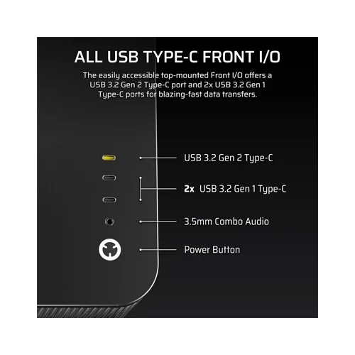 Corsair AIR 5400 RS-R ARGB Triple Chamber Mid-Tower PC Case Black