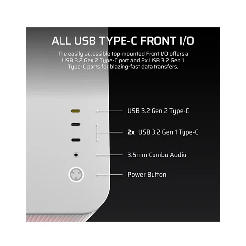 Corsair AIR 5400 RS-R ARGB Triple Chamber Mid-Tower PC Case White