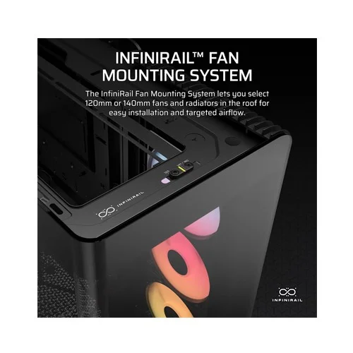 Corsair FRAME 4500X RS-R ARGB Panoramic Glass Mid-Tower PC Case Black