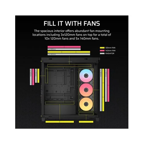 Corsair FRAME 4500X RS-R ARGB Panoramic Glass Mid-Tower PC Case Black