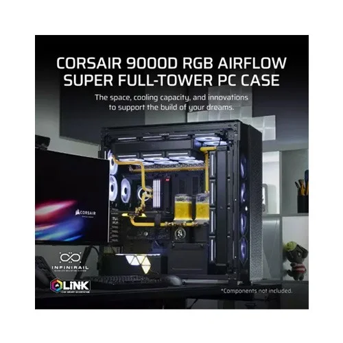 CORSAIR iCUE 9000D RGB Airflow Tower TG Case — Black