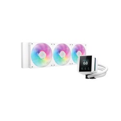 DeepCool MYSTIQUE 360 360mm Liquid CPU Cooler with TFT LCD Screen(White)