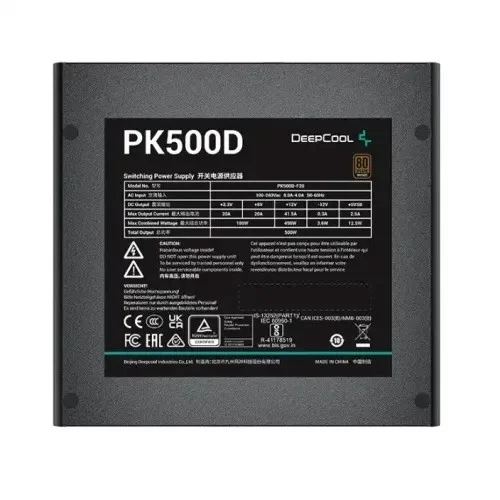 DEEPCOOL PK500D 500W 80 PLUS BRONZE CERTIFIED POWER SUPPLY