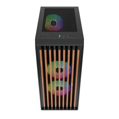 Gamdias AURA GC4 Real Walnut Wood Mesh RGB ATX Gaming Case