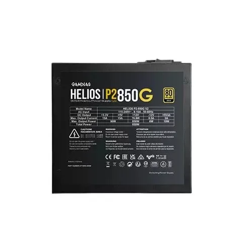 Gamdias HELIOS P2-850G V2 850W 80+ Gold ATX 3.1 & PCIE 5.1 Fully Modular Power Supply
