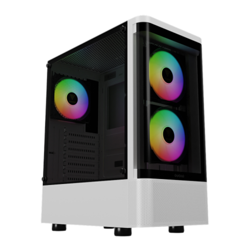 Gamdias TALOS E3 CG WH Mid Tower ARGB Case
