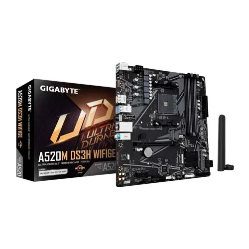 GIGABYTE A520M DS3H WIFI6E (Rev. 1.0) AMD A520 Micro-ATX Motherboard