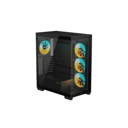 Gigabyte C500 Panoramic Stealth Mid Tower M-ATX Desktop Case (Black)