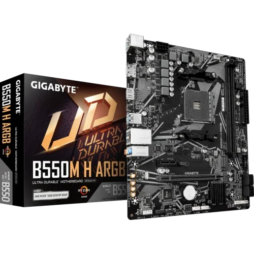 GIGABYTE B550M H ARGB (rev. 1.0) AMD B550 Micro-ATX Motherboard
