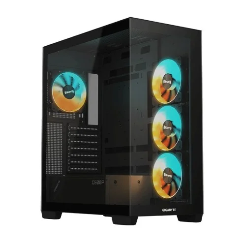 Gigabyte C500 Panoramic Stealth Mid Tower M-ATX Desktop Case Black