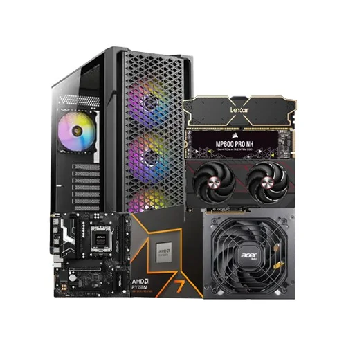 Gaming PC with AMD Ryzen 7 9700X AM5 Desktop Gaming Processor