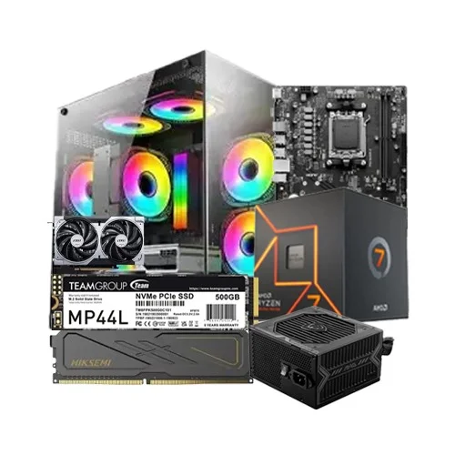 Gaming PC with AMD Ryzen 7 7700 Gaming Processor