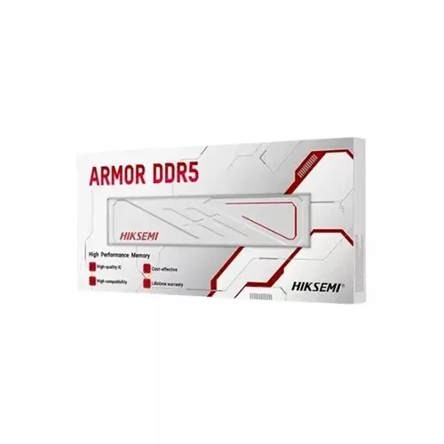 Hiksemi ARMOR 16GB DDR5 6000 MHz Cl36 Desktop Ram (White)