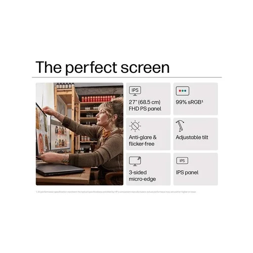 HP 527sf 27 Inch FHD Display Dual HDMI & VGA Professional Monitor