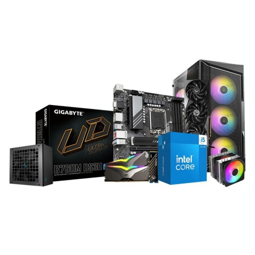 Intel Core i5 14500 14th Gen GIGABYTE B760M DS3H Motherboard 16GB RAM 1TB esktop Gaming PC With 12GB Graphics Card