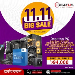 Intel Core 15'13400F Processor Budget Desktop PC