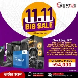 Intel Core 15'13400F Processor Budget Desktop PC