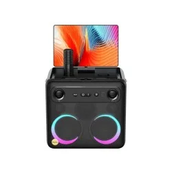 Ikarao Xtreme Break X2 All in One Karaoke Portable Bluetooth Speaker With Built-In 10 Inch Tablet And Wireless Microphone