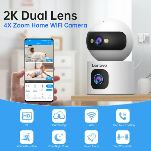 Lenovo XW1-U 3MP Dual Lens Pan & Tilt WiFi Camera