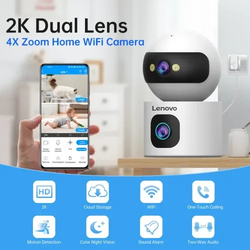 Lenovo XW1-U 3MP Dual Lens Pan & Tilt WiFi Camera