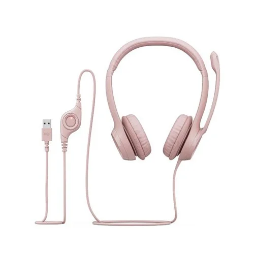 Logitech H390 Stereo USB Rose Headset with Microphone