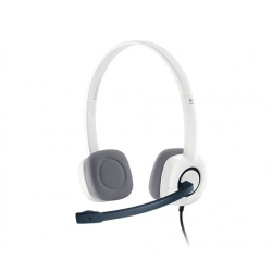 Logitech H150 Dual 3.5mm Jacks Noise-Cancelling Mic STEREO White Headset Logitech H150 Dual 3.5mm Jacks Noise-Cancelling Mic STEREO White Headset