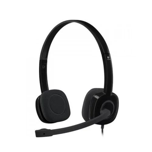 Logitech H151 Single 3.5mm Jack Noise-Cancelling Mic Stereo Black Headset