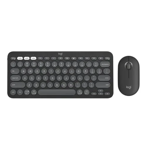 Logitech Pebble 2 Tonal Graphite Wireless Keyboard & Mouse Combo