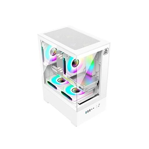 MONARCH ICE COOLER X5 ARGB Desktop Gaming Case (White)