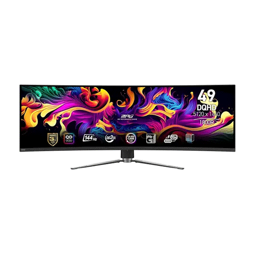 MSI MPG 491CQP QD-OLED 49 Inch DQHD 144Hz Curved Gaming Monitor