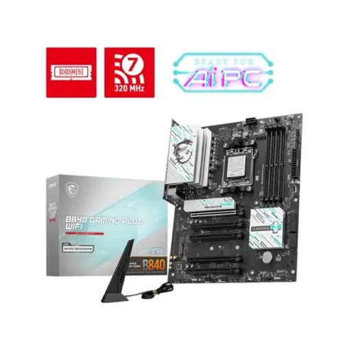 MSI B840 GAMING PLUS WIFI AMD AM5 ATX Motherboard