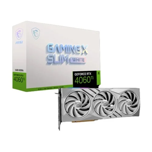 MSI GeForce RTX 4060 Ti GAMING X SLIM WHITE 16G GDDR6 Graphics Card