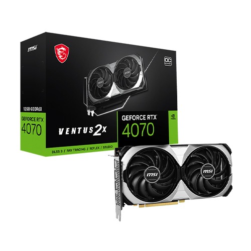 MSI GeForce RTX 4070 VENTUS 2X E 12G OC Graphics Card MSI GeForce RTX 4070 VENTUS 2X E 12G OC Graphics Card