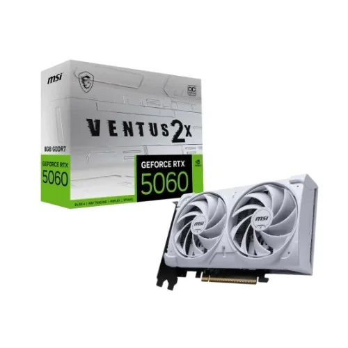 MSI GeForce RTX 5060 8G VENTUS 2X OC WHITE 8GB GDDR7 Graphics Card