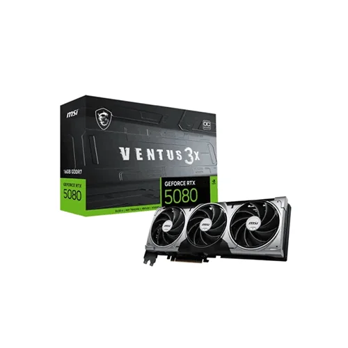 MSI GeForce RTX 5080 16G VENTUS 3X OC 16GB GDDR7 Graphics Card