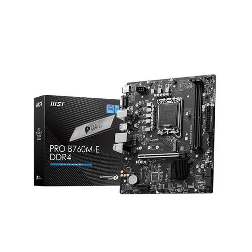 MSI PRO B760M-E DDR4 12th Gen & 13th Gen mATX Motherboard