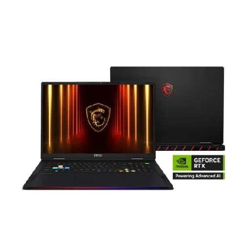 MSI Raider 18 HX AI A2XWIG Core Ultra 9 200HX RTX 5080 16GB Graphics 18 inch UHD+ MiniLED 120Hz Gaming Laptop