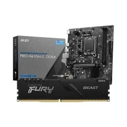 MSI PRO H610M-S Motherboard & Kingston FURY Beast Desktop RAM Combo