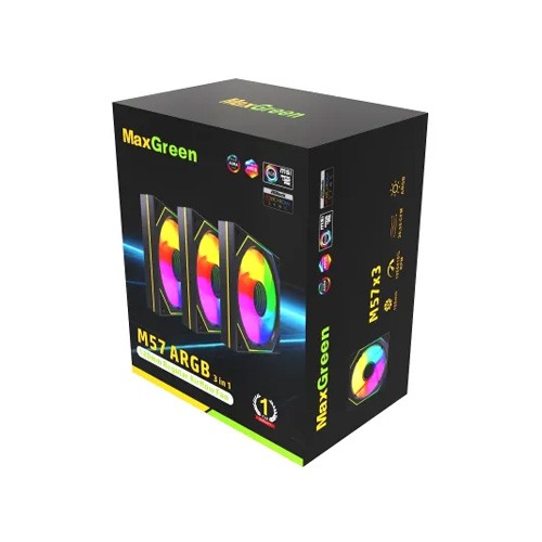 MaxGreen M57 ARGB 3 in 1 120mm Casing Fan
